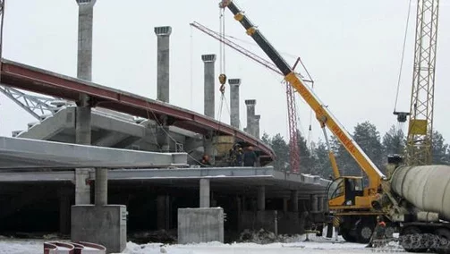 Строительство стадиона БАТЭ, февраль 2013 г., фото batebs.blog.tut.by