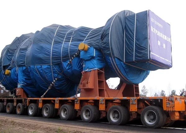 Чтобы перевезти 392-тонную турбину, укрепляли мосты и привлекли спецтехнику из Чехии и Минского завода колесных тягачей.