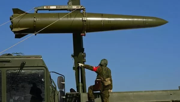 Расійская ракета «Іскандэр-М». Фота: Сяргей Арлоў / РІА Навіны