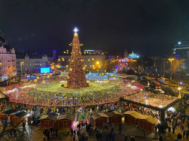 Новый год в Киеве в 2022 году. Фото: Depo.Киев