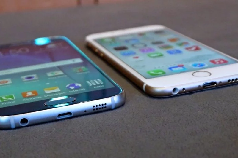 Galaxy S6 і iPhone 6. Фота: techradar.com