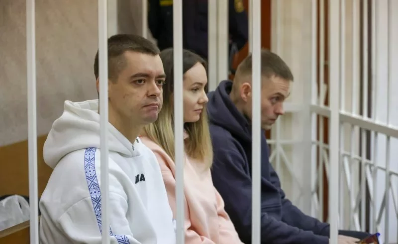 Дмитрий Лукша, Полина Половинко и Денис Яровский на суде 18 ноября