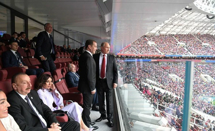 Лукашенко и Путин на матче-открытии, kremlin.ru