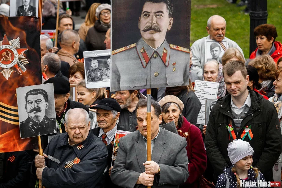 «Bieśśmiarotny połk» u Minsku. Fota Nadziei Bužan