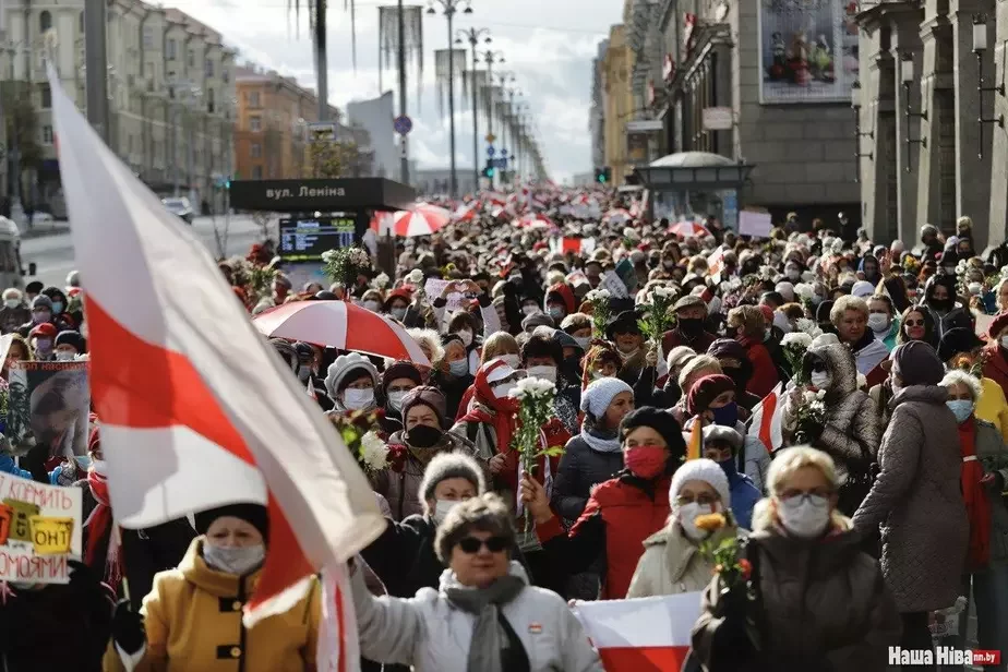 Marš mudraści 19 kastryčnika. Fota Nadziei Bužan
