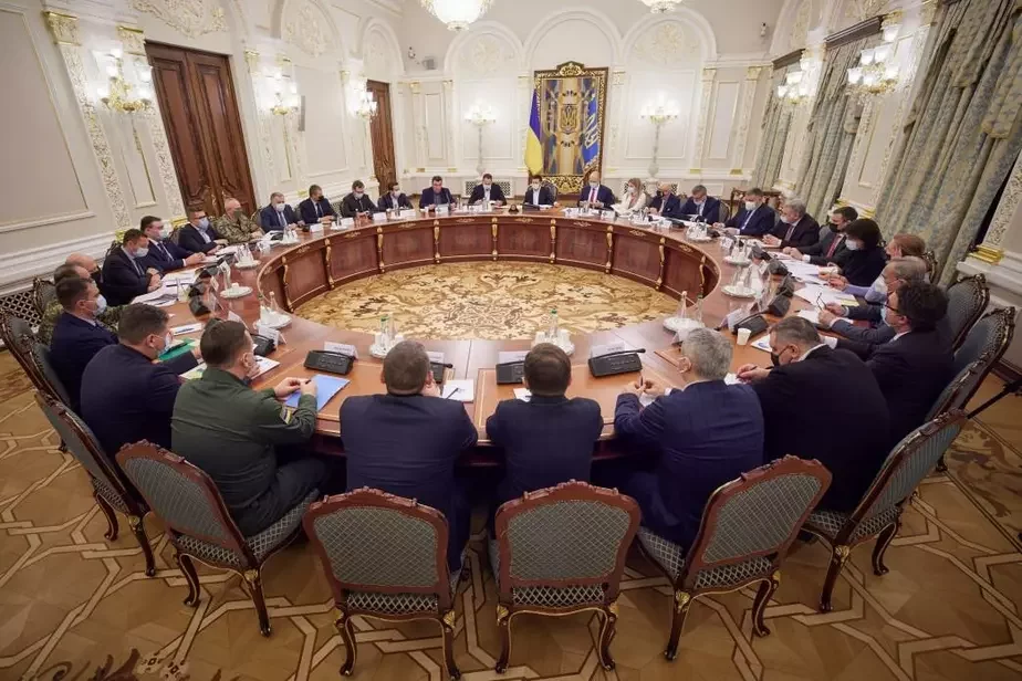 Pasiadžeńnie ŭ Ofisie prezidenta Ukrainy