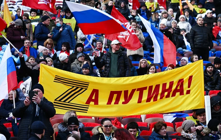 На концерте, посвященном восьмой годовщине присоединения Крыма. Москва, 18 марта 2022 г. Фото: Sputnik/AP