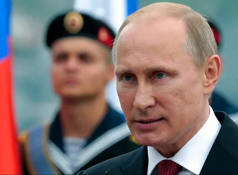 Путин во время речи на 9 мая 2014 года в Севастополе, сразу после аннексии Крыма. Фото: Associated Press