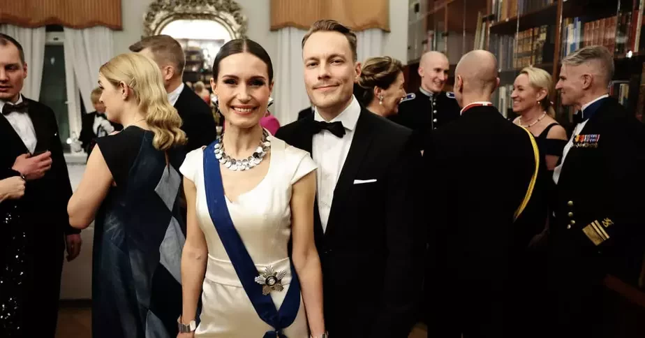 Санна Марин и Маркус Райкконен на приеме в честь Дня независимости Финляндии 6 декабря 2022 года. Фото: Benjamin Suomela / Yle