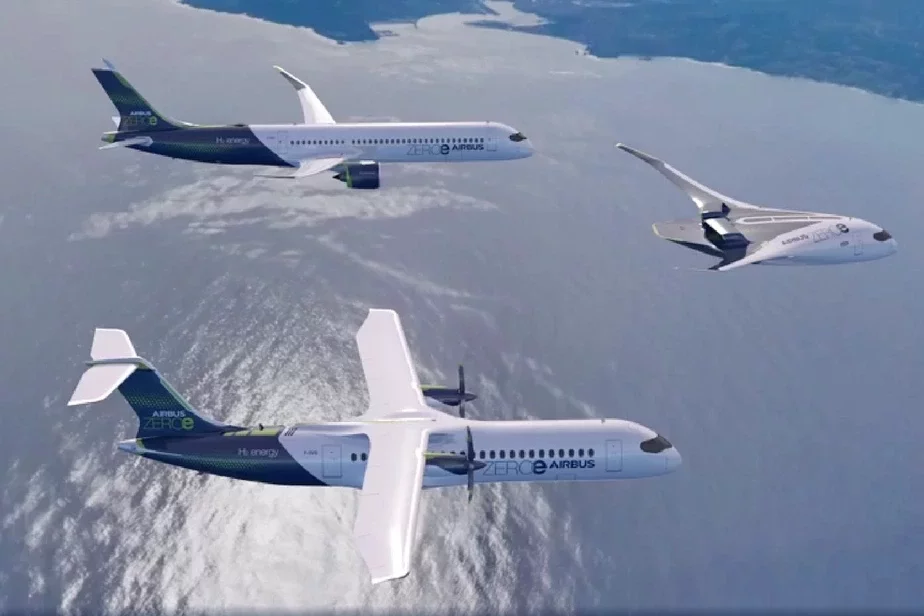 Три концептуальных самолета из проекта Airbus «ZEROe» Тры канцэптуальных самалёта з праекта Airbus 