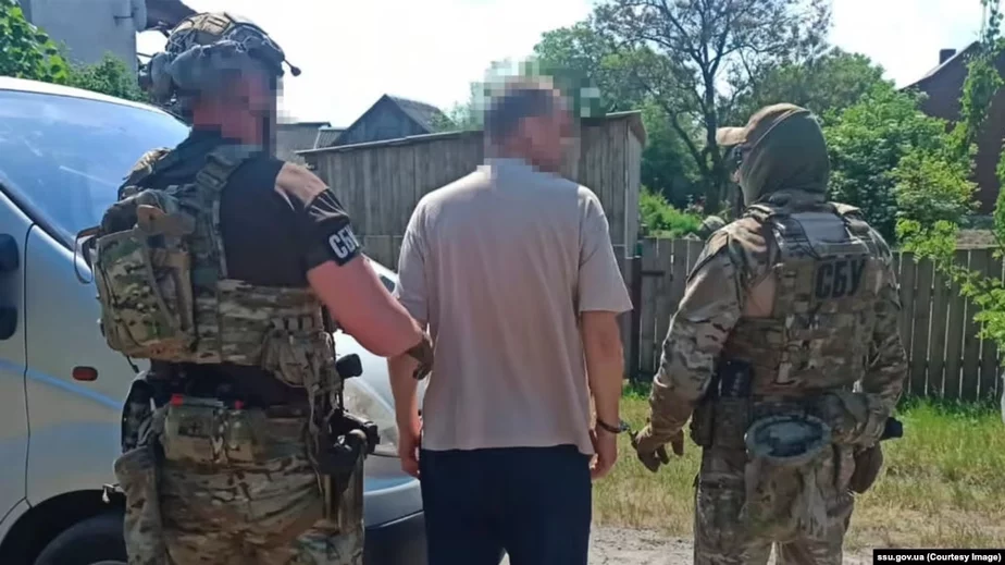 Задержание гражданина Беларуси в Ровенской области 25 мая 2023 года. Фото: Служба безопасности Украины